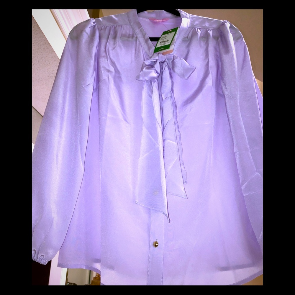 LILLY PULITZER PUSSY BOW BLOUSE